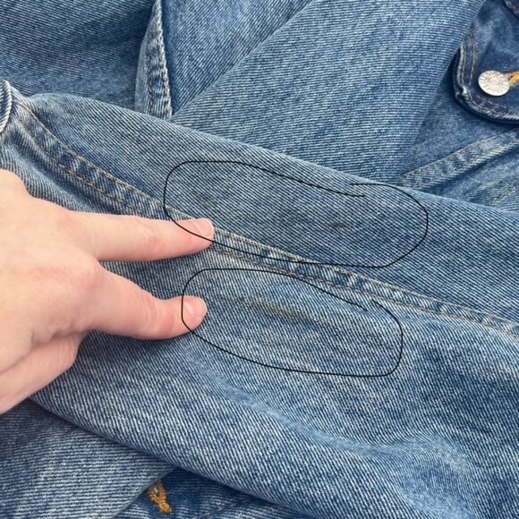 VTG 90s Gibson Guitar Men's Large Embroidered Blue Trucker Denim Jacket USA - Picture 10 of 16